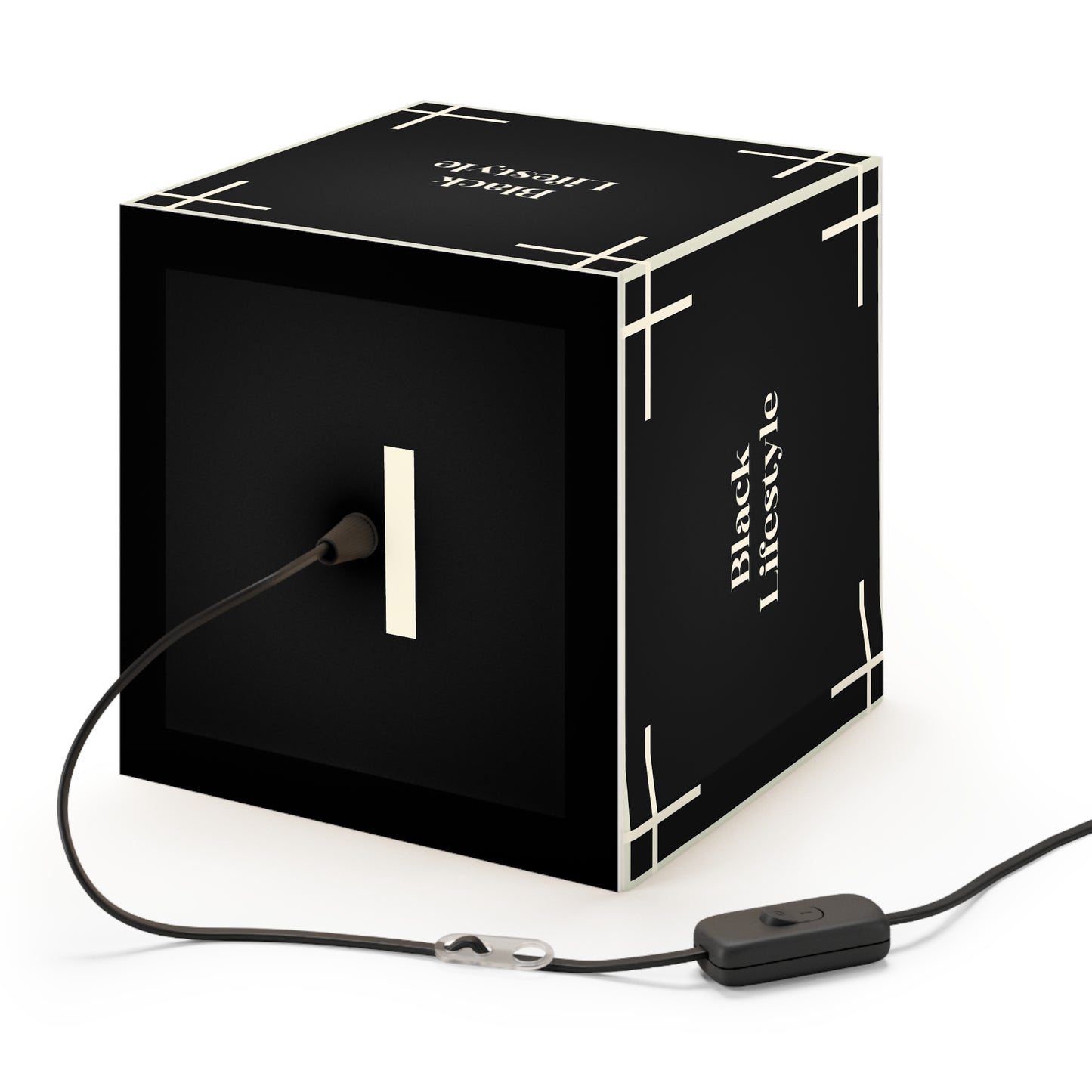 Black Lifestyle Cube Lamp