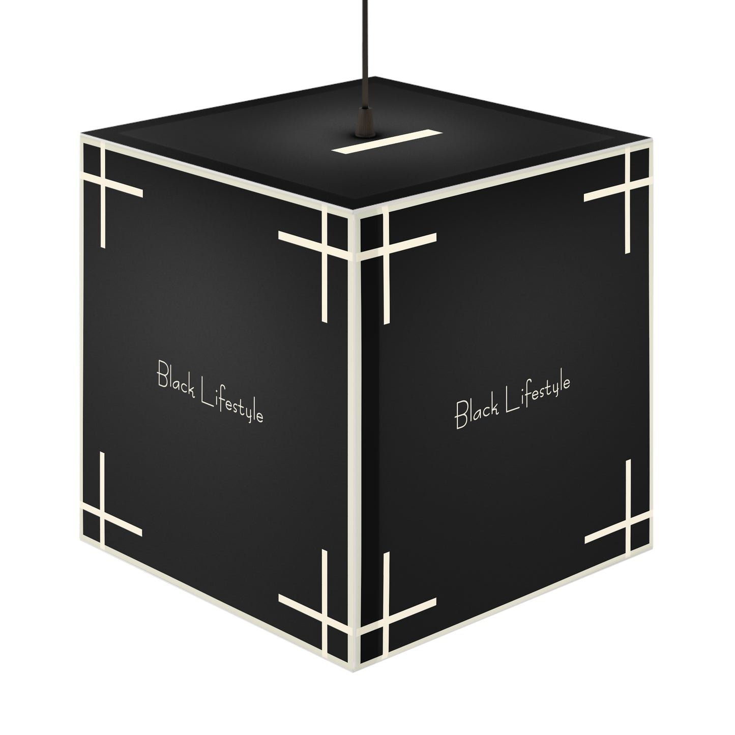 Black Lifestyle Cube Lamp