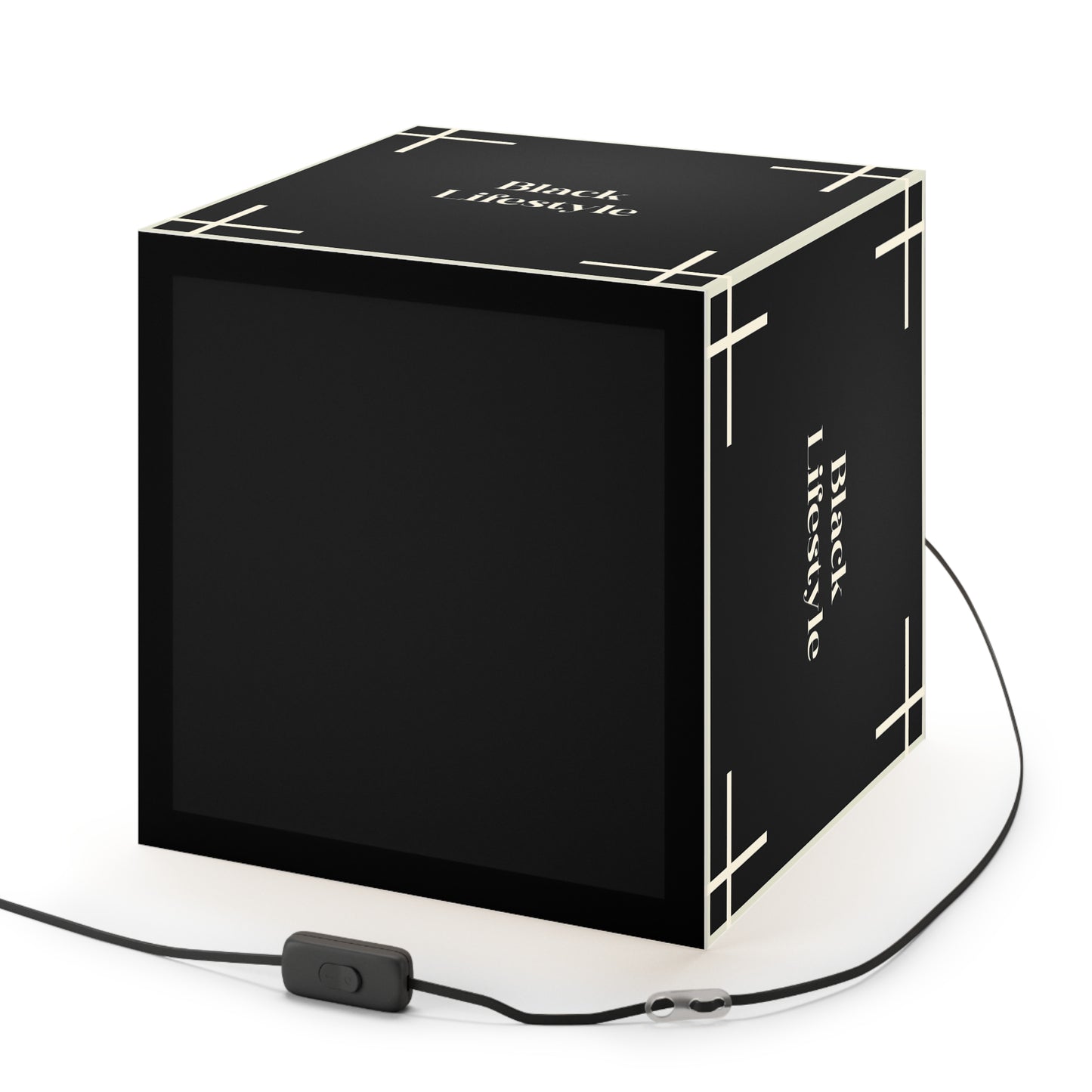 Black Lifestyle Cube Lamp