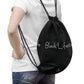 Black Lifestyle Drawstring Bag