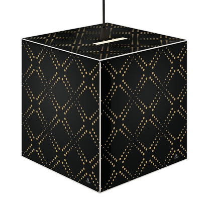 Black Gold Cube Lamp