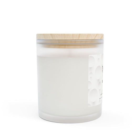 Vanilla Scented Frosted Glass Candle - 11oz