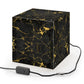 Black Gold Cube Lamp