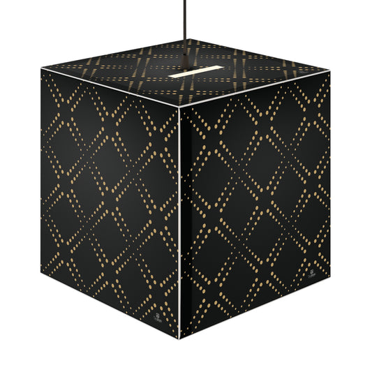Black Gold Cube Lamp