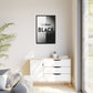 Modern Framed Art Print, Minimalistic Wall Decor, Black and White Canvas, Home Office Styling, Inspirational Art