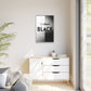 Modern Framed Art Print, Minimalistic Wall Decor, Black and White Canvas, Home Office Styling, Inspirational Art