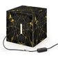 Black Gold Cube Lamp