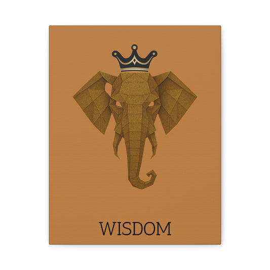 Geometric Elephant Canvas Wall Art, Origami Home Decor, Unique Gift for Animal Lovers, Perfect for Living Room and Nursery