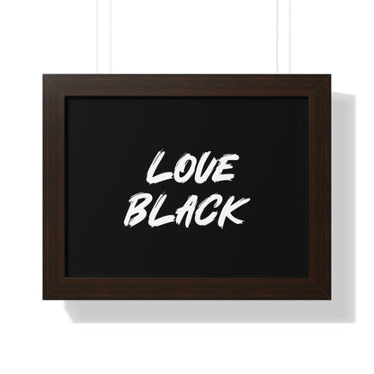 Love Black Horizontal Wall Art