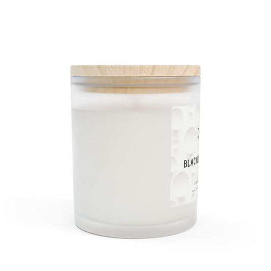 Blackberry Vanilla Frosted Glass Candle - 11oz
