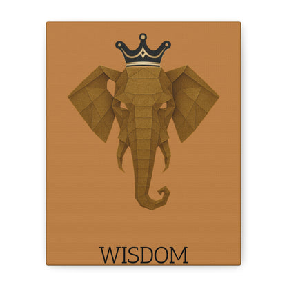 Geometric Elephant Canvas Wall Art, Origami Home Decor, Unique Gift for Animal Lovers, Perfect for Living Room and Nursery