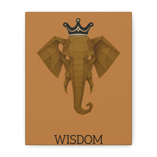 Geometric Elephant Canvas Wall Art, Origami Home Decor, Unique Gift for Animal Lovers, Perfect for Living Room and Nursery