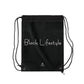 Black Lifestyle Drawstring Bag