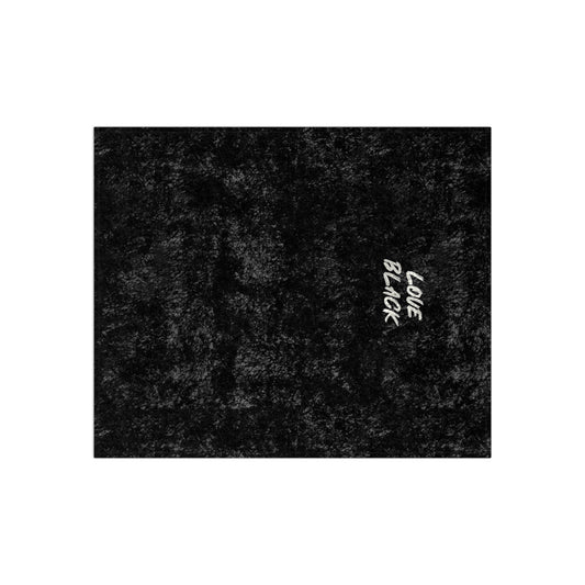Love Black Crushed Velvet Blanket