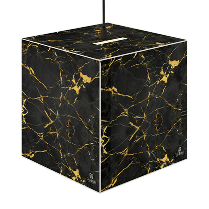 Black Gold Cube Lamp