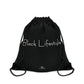 Black Lifestyle Drawstring Bag