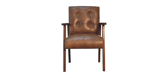 Brown Buffalo Leather Chair