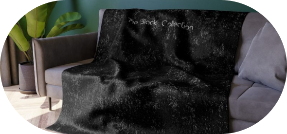 The Black Collection Crushed Velvet Blanket